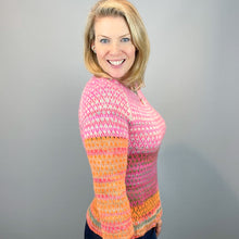 Load image into Gallery viewer, V-Neck Stranded Top Knitting Kit | Artyarns Cashmere Ombré