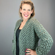 Load image into Gallery viewer, Easeful Cardigan Crochet Kit | Queensland Kathmandu Aran