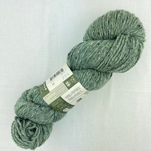 Load image into Gallery viewer, A sage green skein of Queensland Kathamandu Aran tweed yarn