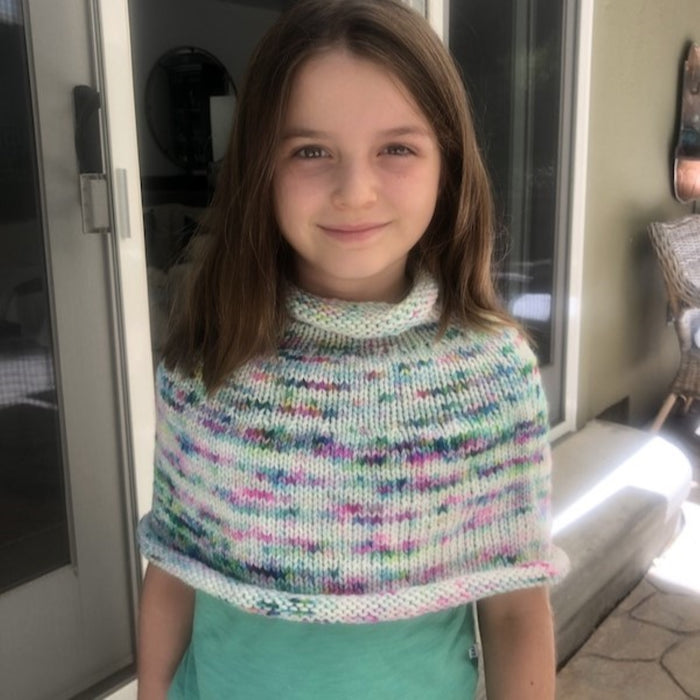 Children's Capelet Knitting Kit | Knitted Wit Merino Worsted & Knitting Pattern (#001)