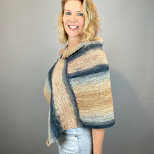 Load image into Gallery viewer, Krista Wrap Crochet Kit | Freia Superwash Merino Silk Sport & Crochet Pattern (#390)