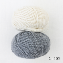 Load image into Gallery viewer, Two Tone Square Top Hat Knitting Kit | Lang Yarns Cashmere Premium & Knitting Pattern (#421)