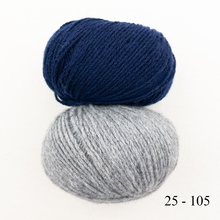 Load image into Gallery viewer, Two Tone Square Top Hat Knitting Kit | Lang Yarns Cashmere Premium & Knitting Pattern (#421)