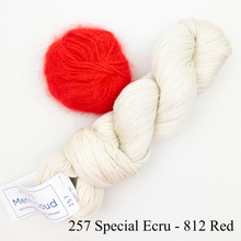 Load image into Gallery viewer, Angora Horizontal Ribbed Cowl (small version) Knitting Kit | Galler Belangor, Artyarns Merino Cloud, & Knitting Pattern (#316)