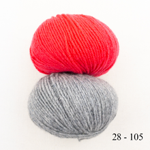 Load image into Gallery viewer, Two Tone Square Top Hat Knitting Kit | Lang Yarns Cashmere Premium & Knitting Pattern (#421)