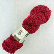 Load image into Gallery viewer, A red skein of Queensland Kathamandu Aran tweed yarn