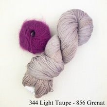 Load image into Gallery viewer, Angora Horizontal Ribbed Cowl (small version) Knitting Kit | Galler Belangor, Artyarns Merino Cloud, & Knitting Pattern (#316)