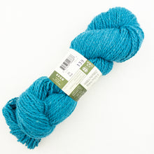 Load image into Gallery viewer, A turquoise skein of Queensland Kathamandu Aran tweed yarn