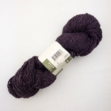 Load image into Gallery viewer, A dark purple skein of Queensland Kathamandu Aran tweed yarn