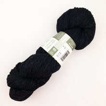 Load image into Gallery viewer, A black skein of Queensland Kathamandu Aran tweed yarn