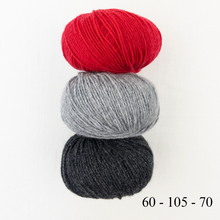 Load image into Gallery viewer, Cashmere Three Color Patterned Cowl Knitting Kit | Lang Yarns Cashmere Premium & Knitting Pattern (#410)
