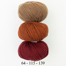 Load image into Gallery viewer, Cashmere Three Tone Fingerless Mitts | Lang Yarns Cashmere Premium and Knitting Pattern (#407)