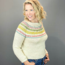 Load image into Gallery viewer, Ranunculus Knitting Kit | Dream in Color Smooshy with Cashmere, Rowan Kidsilk Haze & Manos del Uruguay Fino Minis