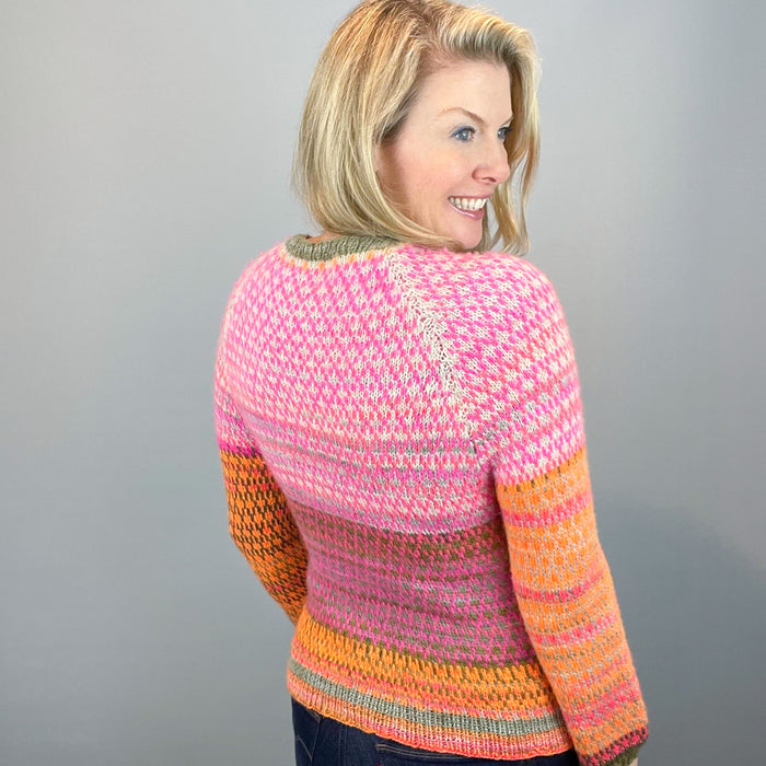 V-Neck Stranded Top Knitting Kit | Artyarns Cashmere Ombré