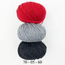 Load image into Gallery viewer, Cashmere Three Tone Fingerless Mitts | Lang Yarns Cashmere Premium and Knitting Pattern (#407)