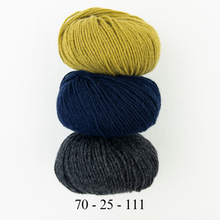 Load image into Gallery viewer, Cashmere Three Tone Fingerless Mitts | Lang Yarns Cashmere Premium and Knitting Pattern (#407)