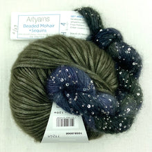Load image into Gallery viewer, Charmaine's Cowl Knitting Kit | Lang Yarns Grace, Artyarns Beaded Mohair and Sequins & Knitting Pattern (#207B)