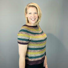 Load image into Gallery viewer, Stripes Pullover Knitting Kit | Madelinetosh Pashmina