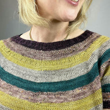Load image into Gallery viewer, Stripes Pullover Knitting Kit | Madelinetosh Pashmina