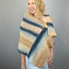 Load image into Gallery viewer, Krista Wrap Crochet Kit | Freia Superwash Merino Silk Sport & Crochet Pattern (#390)