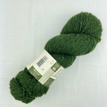 Load image into Gallery viewer, A green skein of Queensland Kathamandu Aran tweed yarn