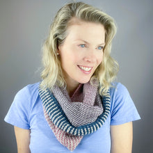 Load image into Gallery viewer, Linen Stitch Cowl Knitting Kit | Madelinetosh Pashmina, Freia Handpaints Superwash Merino Silk Sport & Knitting Pattern (#228)
