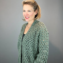Load image into Gallery viewer, Easeful Cardigan Crochet Kit | Queensland Kathmandu Aran