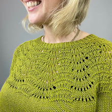 Load image into Gallery viewer, Peacock Tee Knitting Kit | Cascade Ultra Pima Cotton
