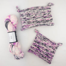 Load image into Gallery viewer, Knotted Corners Hat (Baby & Kids) Knitting Kit | MollyGirl Rock Star DK & Knitting Pattern (#247)