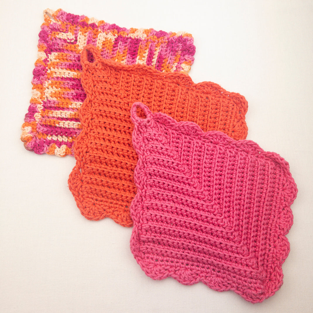 Crochet Pot Holders Kit Plymouth Fantasy Naturale & Crochet Pattern