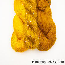 Load image into Gallery viewer, Wendy's Woven Scarf Kit | Handmaiden Camelspin, Artyarns Beaded Mohair & Sequins, Artyarns Merino Cloud & Weaving Pattern (#436)