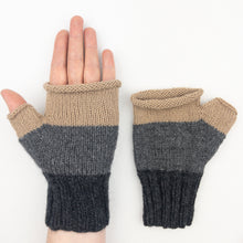Load image into Gallery viewer, Cashmere Three Tone Fingerless Mitts | Lang Yarns Cashmere Premium and Knitting Pattern (#407)