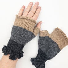 Load image into Gallery viewer, Cashmere Three Tone Fingerless Mitts | Lang Yarns Cashmere Premium and Knitting Pattern (#407)