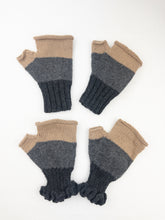 Load image into Gallery viewer, Cashmere Three Tone Fingerless Mitts | Lang Yarns Cashmere Premium and Knitting Pattern (#407)