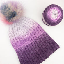 Load image into Gallery viewer, Broken Rib Beanie Knitting Kit | Freia Handpaints Superwash Merino Silk Sport & Knitting Pattern (#370)