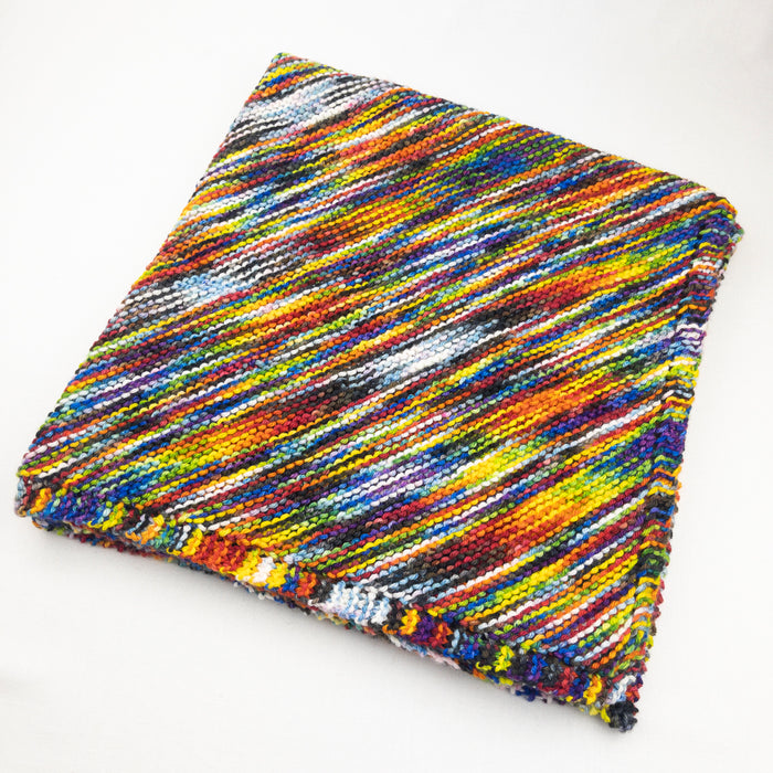 Diagonal Baby Blanket Knitting Kit | Knitted Wit Merino Worsted & Knitting Pattern (#86)