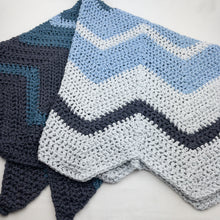 Load image into Gallery viewer, Crochet Chevron Baby Blanket Kit | Juniper Moon Bud Cotton & Crochet Pattern (#259B)