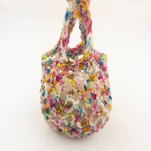 Load image into Gallery viewer, Mini Crocheted Bag Kit | Noro Shiraito or Knitted Wit Merino Worsted &amp; Knitting Pattern (#166B)
