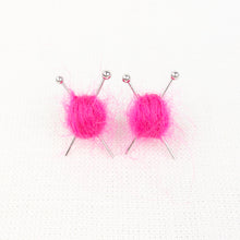 Load image into Gallery viewer, Atelier Yarn Ball &amp; Knitting Needle Earrings
