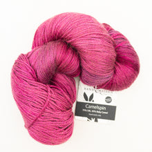 Load image into Gallery viewer, Diagonal Feather & Fan Cowl Knitting Kit | Hand Maiden Camelspin & Knitting Pattern (#192E)