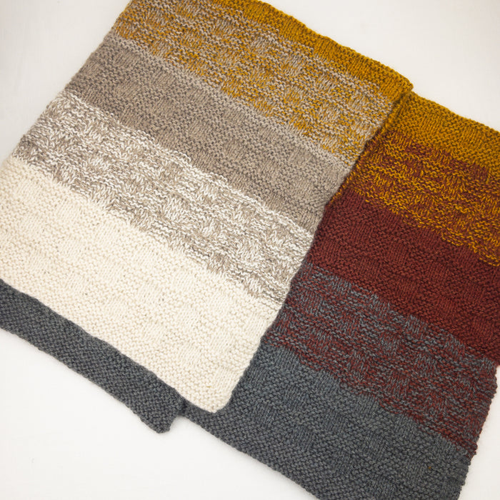 Cashgora Gradient Throw Knitting Kit | Cashmere People Cashgora Sport & Knitting Pattern (#415)