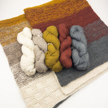 Load image into Gallery viewer, Cashgora Gradient Throw Knitting Kit | Cashmere People Cashgora Sport & Knitting Pattern (#415)
