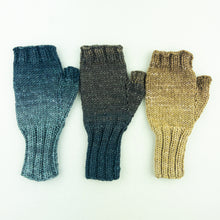 Load image into Gallery viewer, Freia Silky Fingerless Mitts Knitting Kit | Freia Superwash Merino Silk Worsted and Knitting Pattern #423
