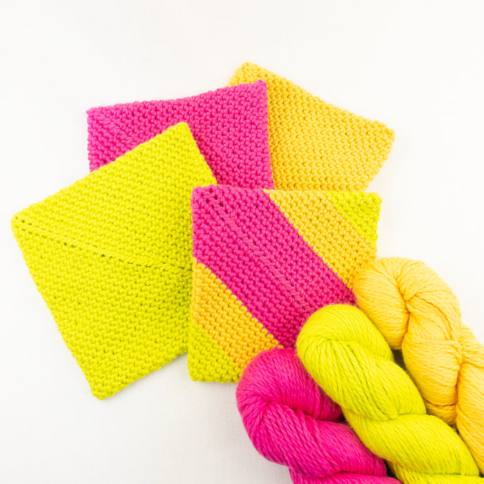 Simple Crochet Potholders Kit | Blue Sky Fibers Organic Cotton Worsted & Crochet Pattern (#419)