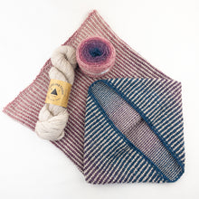 Load image into Gallery viewer, Linen Stitch Cowl Knitting Kit | Madelinetosh Pashmina, Freia Handpaints Superwash Merino Silk Sport & Knitting Pattern (#228)