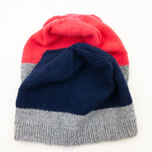Load image into Gallery viewer, Two Tone Square Top Hat Knitting Kit | Lang Yarns Cashmere Premium & Knitting Pattern (#421)