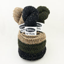 Load image into Gallery viewer, Bulky Tweed Crocheted Nesting Bowls Kit | Studio Donegal Soft Chunky and Crochet Pattern #424