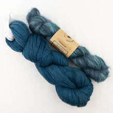 Load image into Gallery viewer, Illuminate Pullover Knitting Kit | Artyarns Merino Cloud & Madelinetosh Impression