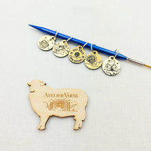 Load image into Gallery viewer, Bay Area Yarn Crawl 2026 | Metallic Stitch Markers (Set of 5)