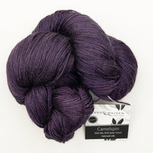 Load image into Gallery viewer, Vertical Feather & Fan Cowl Knitting Kit | Hand Maiden Camelspin & Knitting Pattern (#192F)